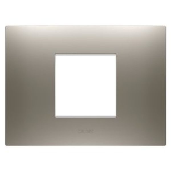 EGO PLATE - IN PAINTED TECHNOPOLYMER - 2 MODULES - STEEL - CHORUSMART image 1