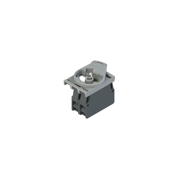 Complete unit with white LED holder, contact block 1NC and fixing adapter image 1