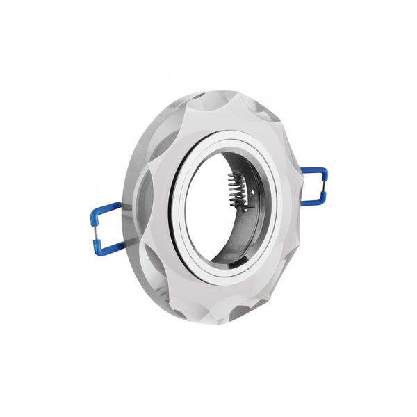 Spot luminaire housing BRILLANTE, IP20, glass, round, white image 1