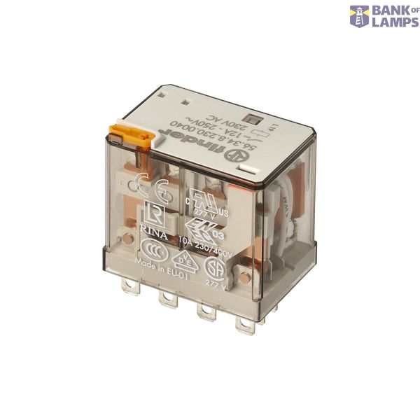 Miniature power Rel. 4CO 12A/230VAC/Agni/Test button/LED/Mech.ind. (56.34.8.230.2040) image 4