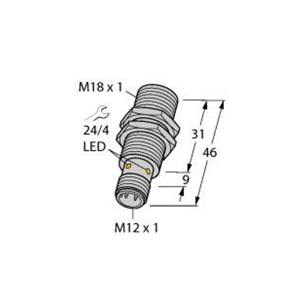 Inductive Sensor With Increased Switching Distance   BI8-M18K-AP6X-H1141 image 1