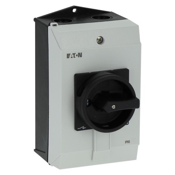Main switch, P1, 40 A, surface mounting, 3 pole, STOP function, With black rotary handle and locking ring, Lockable in the 0 (Off) position, hard knoc image 10