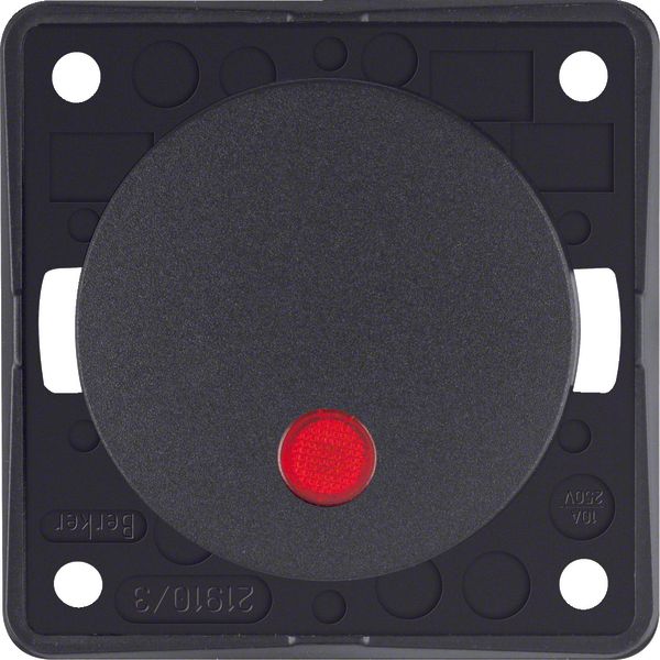 Control push-button, NO contact, red lens, Integro - Design Flow/Pure, image 1