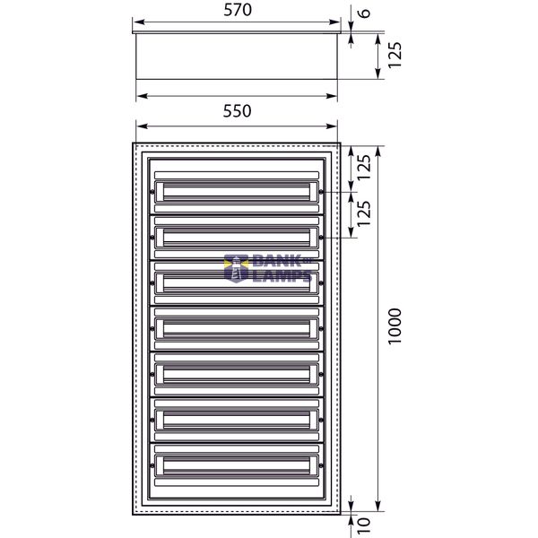 Flush-mounted distribution board DARP-168 "Quiteline" 7x24 image 1