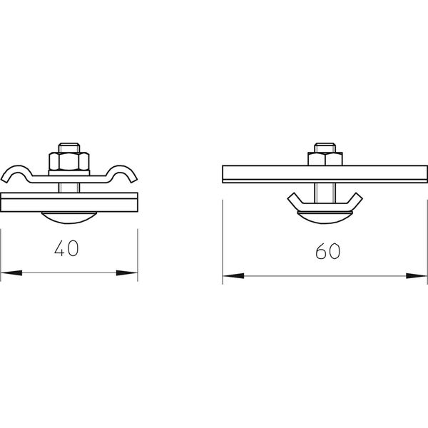 K 11 262 FT Side connector for mesh cable tray 60x40 image 2