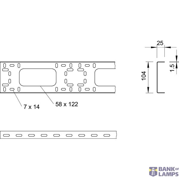BKK basic profile 25x104x3000 Steel Hot-dip galvanised zinc image 2