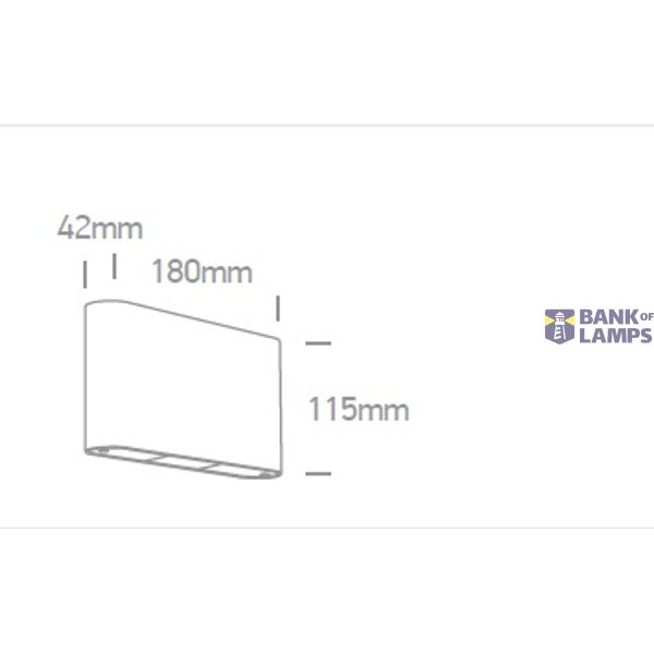 WHITE WALL LED 2x6W WW IP54 230V image 2