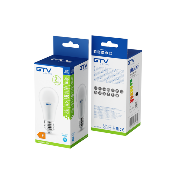 LED Bulb E27, A60, 14.1 W, 1400 lm, 6500K, AC180-250V, 220° image 3