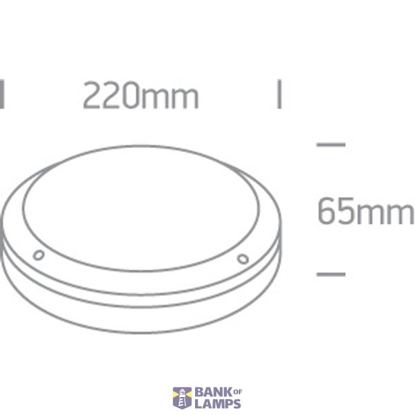 BLACK PLAFO 10W WW IP54 230V image 4