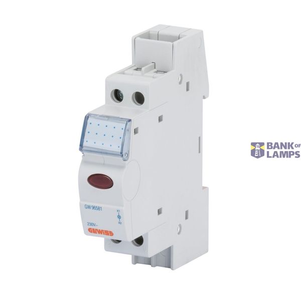 INDICATOR LIGHT - SINGLE - WHITE - 230V - 1 MODULE image 3