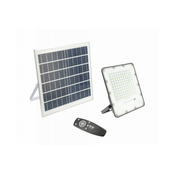 LED solar floodlight BRAVOS, 1500 lm, 6400K, IP65, 120°, remote control image 1