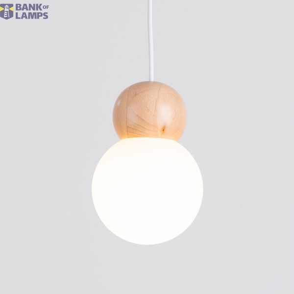 Pendant lamp PEKKA 3P white/natural wood image 7