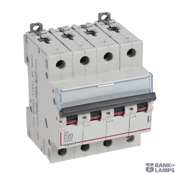 MCB - DX³ 10000 - 16 kA - 4P - 400 V~ - 20 A - D curve image 2