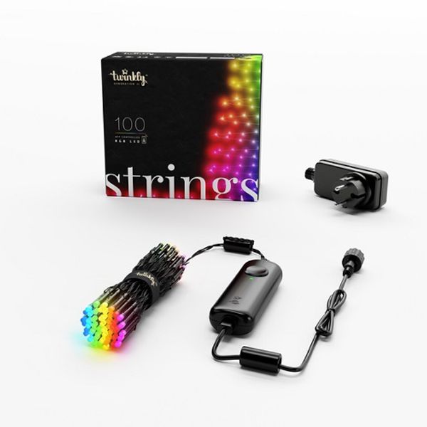 100L 4.3MM  diffuse flat RGB lens light string, 8cm lamp spacing, Black/Green wire, BT+WiFi, Gen II, IP44, Plug F image 2