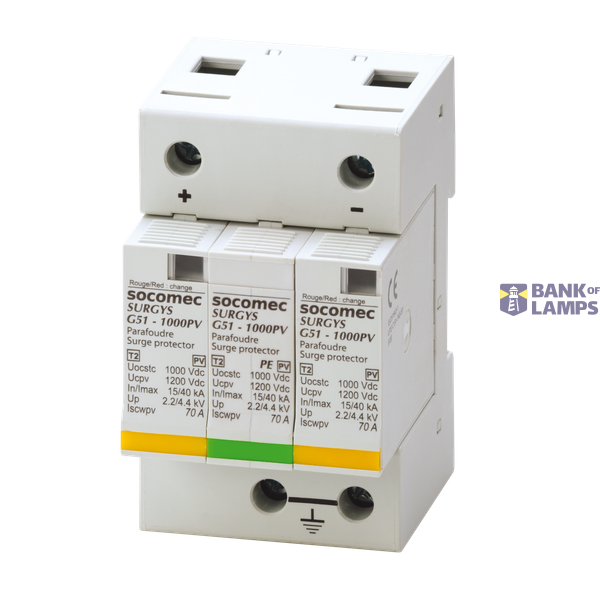 Surge arrester type 2, 2P, 800VDC, with remote signal, common/differen image 2