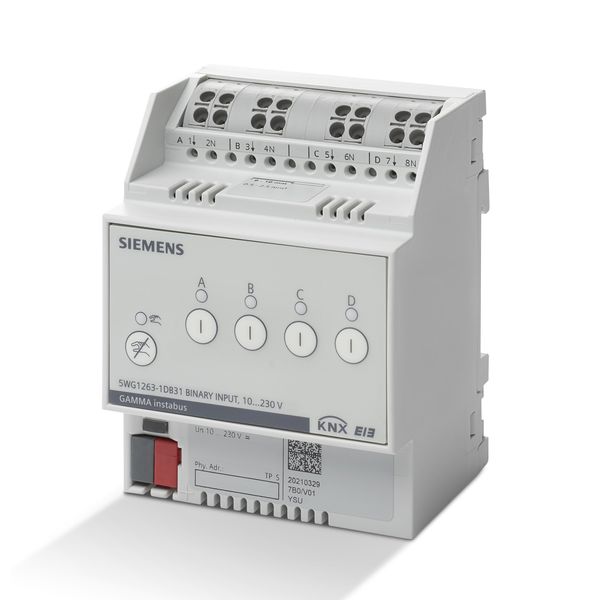 KNX Binary input, 4 inputs for AC/DC 10 ? 230V image 1