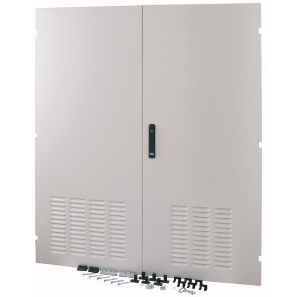 XLSD3D1412 Section door, ventilated IP31, two wings, HxW = 1400 x 1200mm, grey image 1