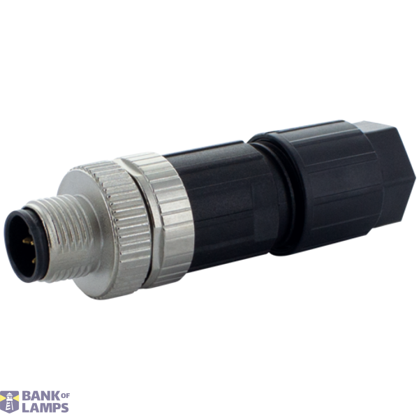 M12 male 0° A-cod. Push-Lock 4-pol., 0,14 - 0,75mm², 4 - 8mm image 2