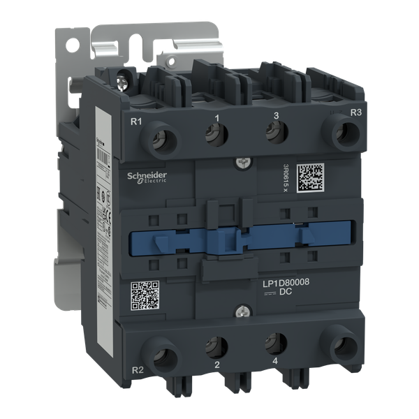 Contactor 4P (2Z+2V) 125A AC-1 220V DC (LP1D80008MW) image 1