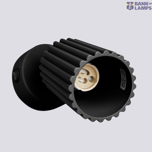 ADJUSTABLE BLACK WALL LAMP WITH SWITCH ON CARBON ROSETTLE FOR BEDROOM image 7