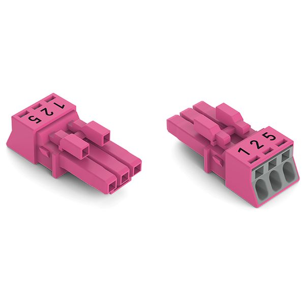 Socket 3-pole Cod. B pink image 3