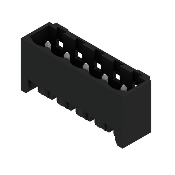PCB plug-in connector, male header, closed side, THT/THR solder connection, 5.08 mm, Number of poles: 5, 180°, Solder pin length (l): 1.5 mm, tinned, black, Tape image 2