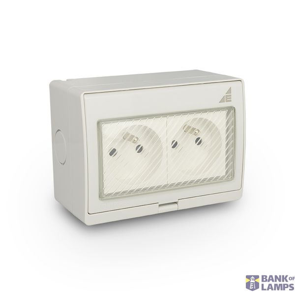 G2N IP55 surface-mounted double socket "AQUA55" image 1
