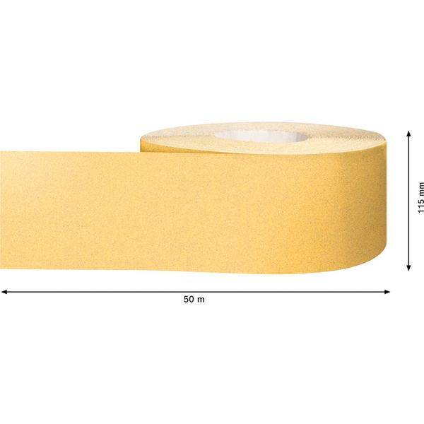 EXPERT C47 Sandpaper Roll for Handsanding 115 mm x 5 m, G 12 image 2