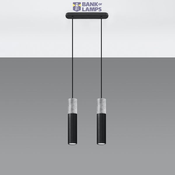 HANGING LAMP BORGIO 2 BLACK GU10 2X40W IP20 image 5