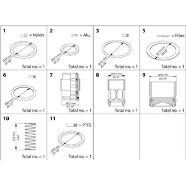 SCA Overhaul kit DN 100 image 1