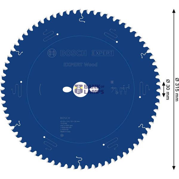 Circular saw blade Expert for Wood 315 x 30 x 2,4 mm, 72 image 2