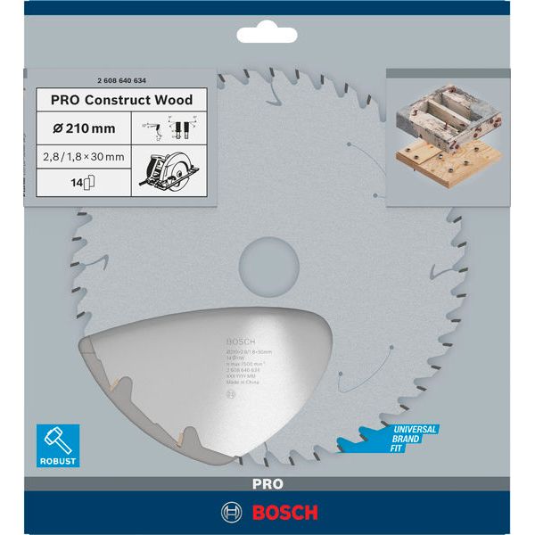 Construct Wood circular saw blade 210 x 30 x 2,8 mm; 14 image 3