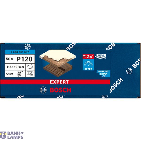 EXPERT C470 Sandpaper 115 x 107 mm, G 120, 50-pc image 2