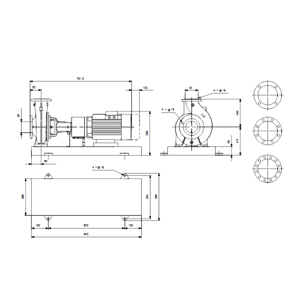 Norm found. pump NK 40-125/116 A2F2AESBAQE 0,25kW 220-240D/380-415Y 4P image 3