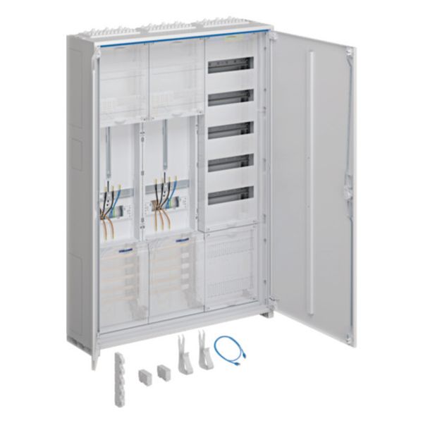 Complete cabinet univers Z, 1100x800x205mm, IP44 SKII, 2ZP/VF-5rh/APZ, 3-bay image 1