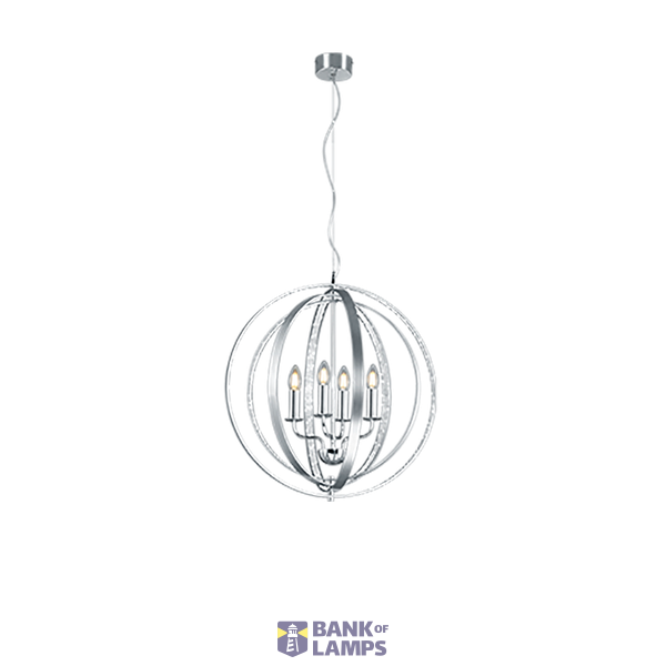 Candela chandelier 4xE14 brushed aluminium image 1