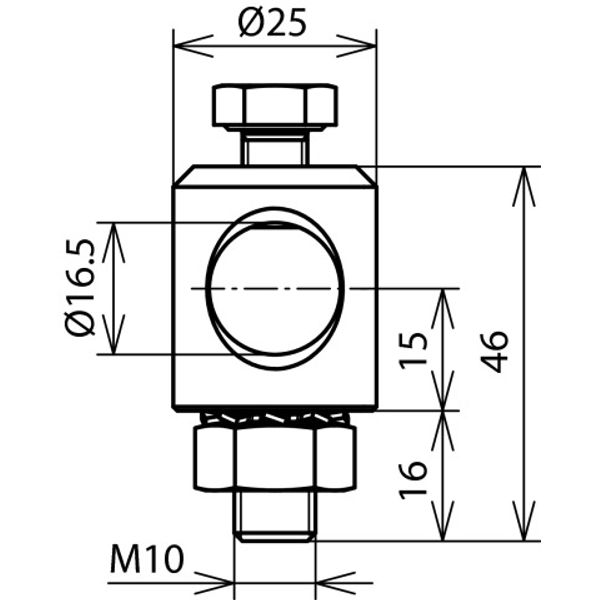 Clamping bolt  D 16mm Al with screw, nut and lock washer f. DEHNiso image 2