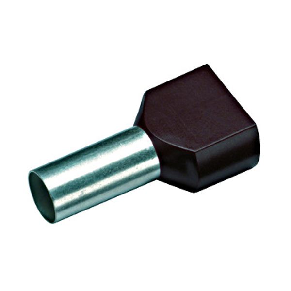 Wire ferrule, Duo 2x1.5mmý, L1=8mm, black image 1