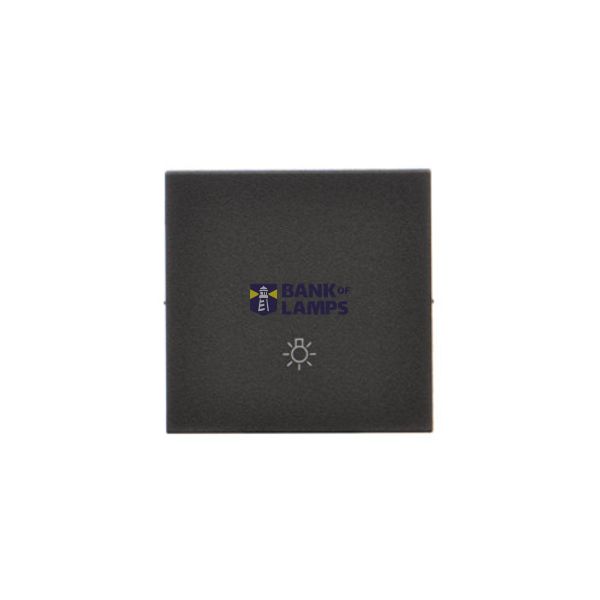 Single button for switches and push buttons, black matt image 1