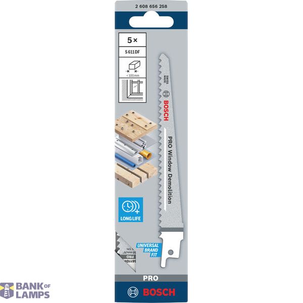 Reciprocating saw blade S 611 DF Heavy for Wood and Metal 5 pcs. image 1