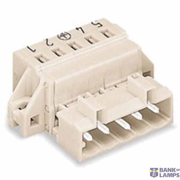 1-conductor male connector CAGE CLAMP®, light gray image 1