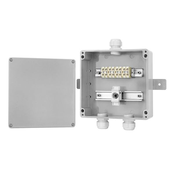 Klippon POK (polyester empty enclosure), Enclosures, Height: 250 mm, Width: 255 mm, Depth: 120 mm, Material: Glass fibre-reinforced polyester, untreated, Light Grey image 1