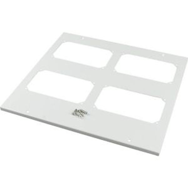 XSPTF0608 Top plate, F3A-flanges for WxD=600x800mm, IP55, grey image 2