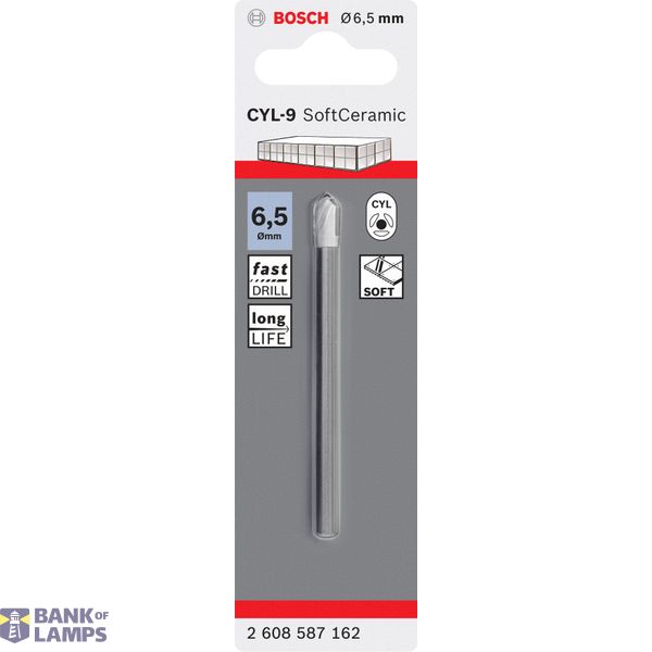 Tile drill bit CYL-9 Ceramic 6,5 x 80 mm image 2