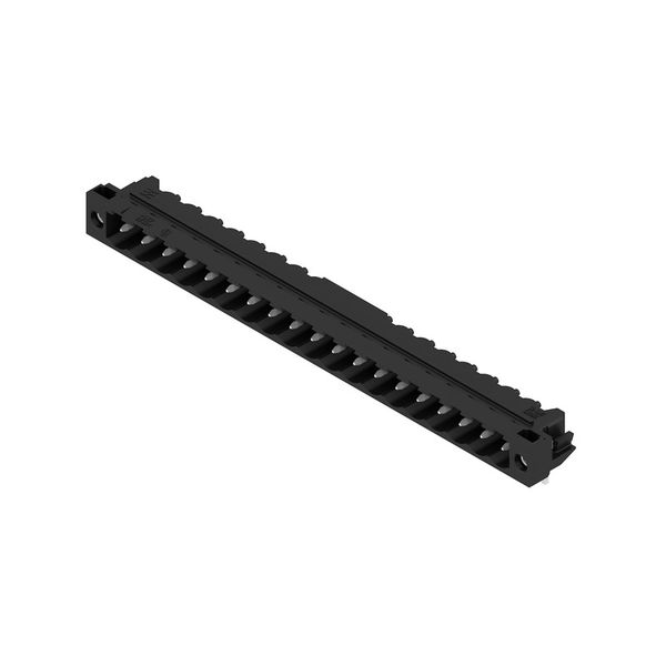 PCB plug-in connector, male header, Solder flange, THT/THR solder connection, 5.00 mm, Number of poles: 19, 90°, Solder pin length (l): 3.2 mm, tinned, black, Box image 2