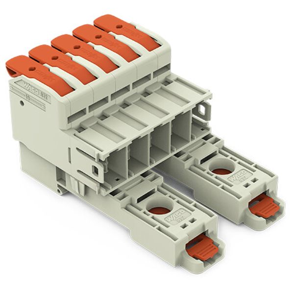 1-conductor male connector lever Push-in CAGE CLAMP® light gray image 1