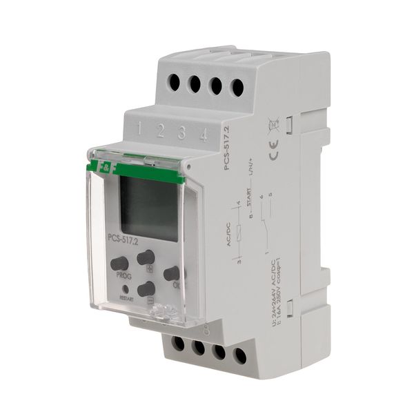 18-function time relay, LCD, contact: 1NO/NC, U=24-264V image 1