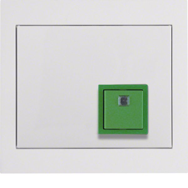 Switch-off push-button frame, K.1, p. white glossy image 1