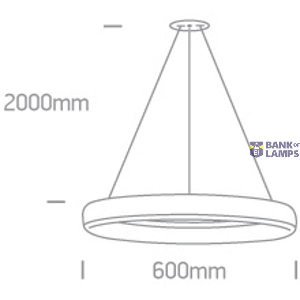 BLACK PENDANT LED 40W WW IP20 230V image 2