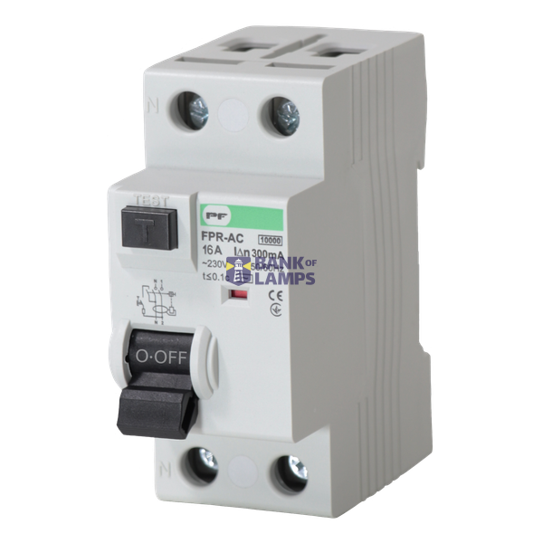 Residual current circuit breaker FPR-AC 2P 16A 0,3A AC-type image 1
